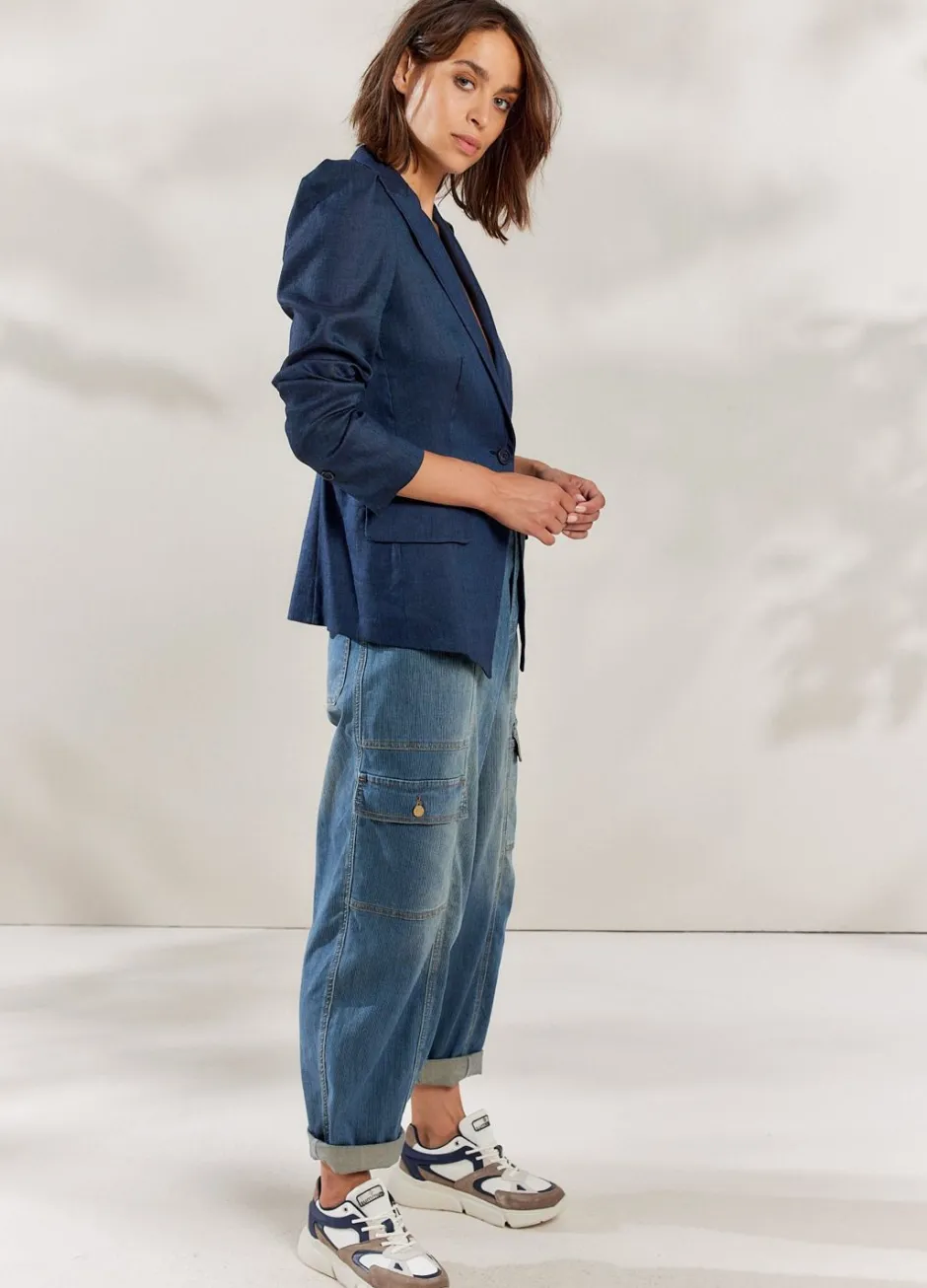 Vrouwen Summum Woman Blazer Met Gepofte Mouw