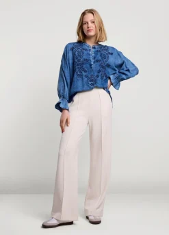 Vrouwen Summum Woman Blouse Met Broderie Anglaise