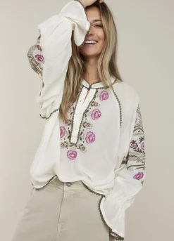 Vrouwen Summum Woman Blouse Met Gebloemd Borduurwerk
