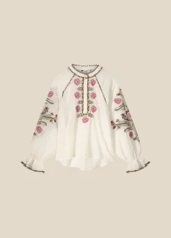 Vrouwen Summum Woman Blouse Met Gebloemd Borduurwerk