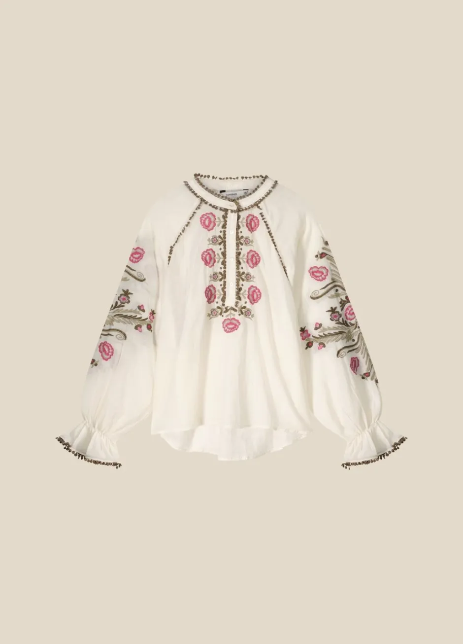 Vrouwen Summum Woman Blouse Met Gebloemd Borduurwerk