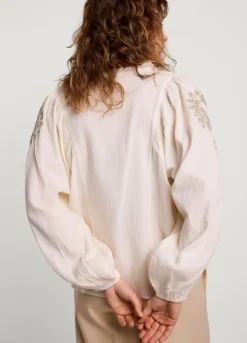 Vrouwen Summum Woman Blouse Met Gouden Borduursels