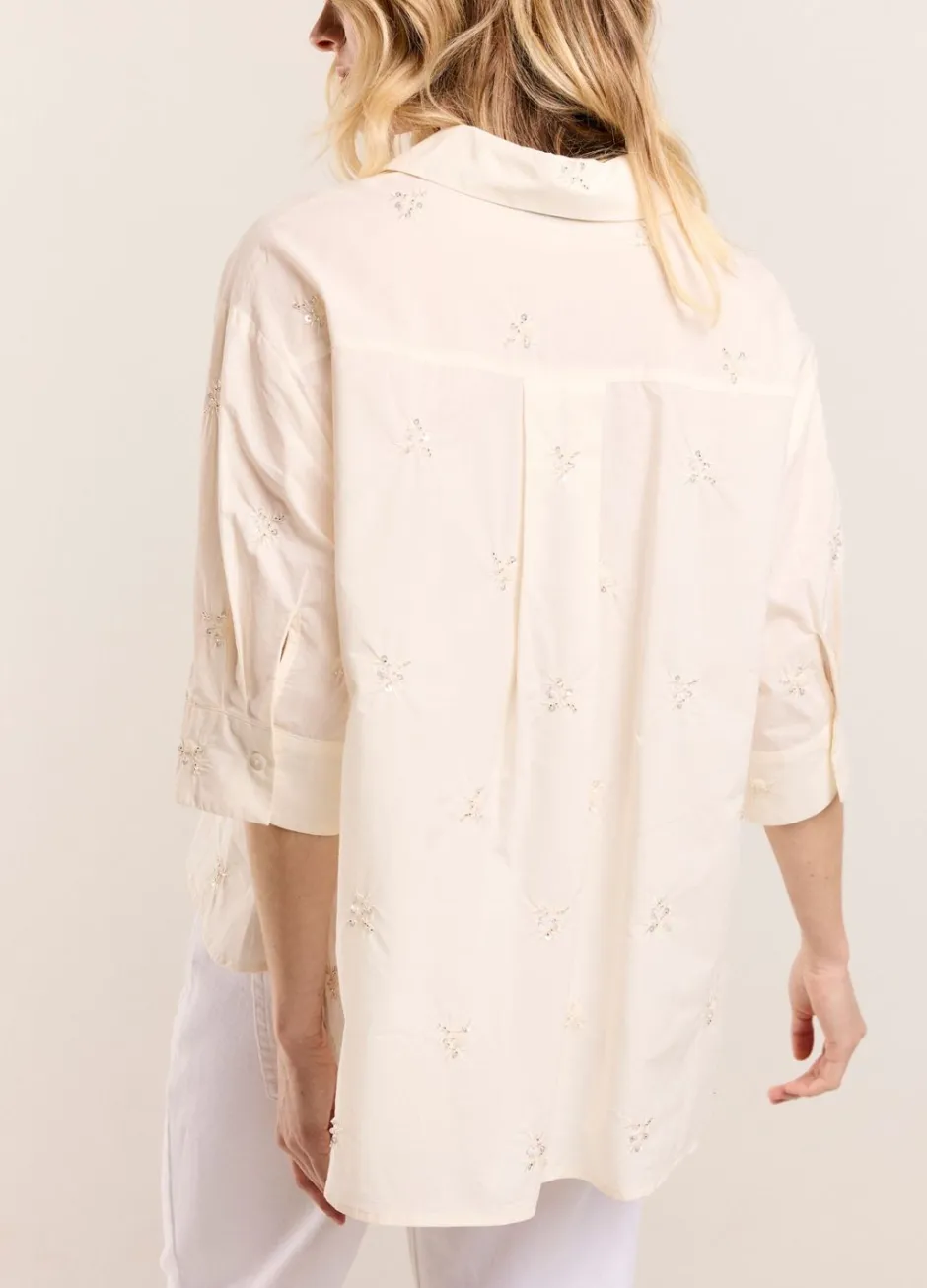 Vrouwen Summum Woman Blousje Met Geborduurde Bloemen