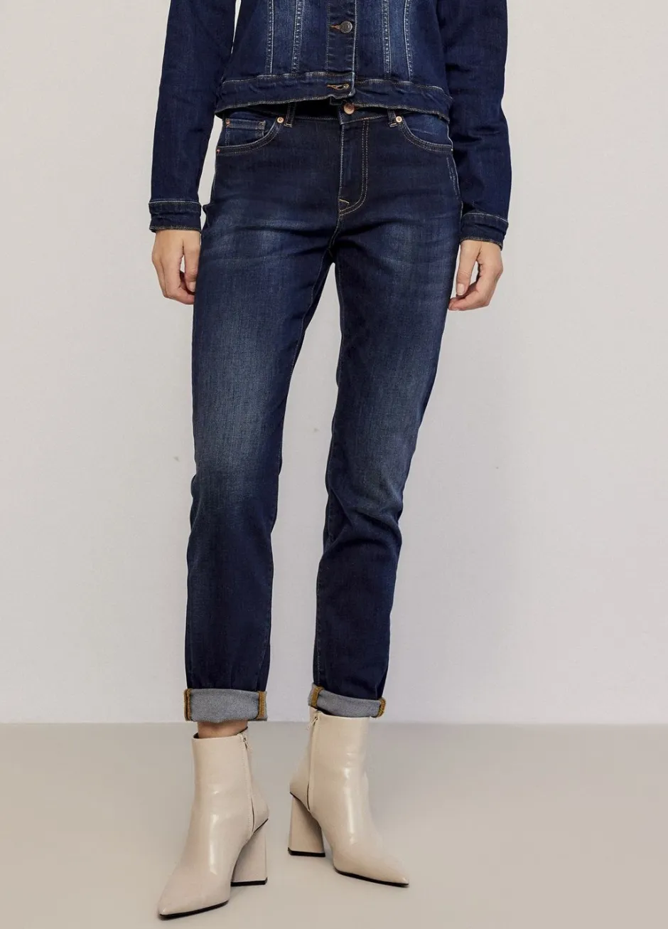 Vrouwen Summum Woman Blue Daze Denim Tapered Jeans