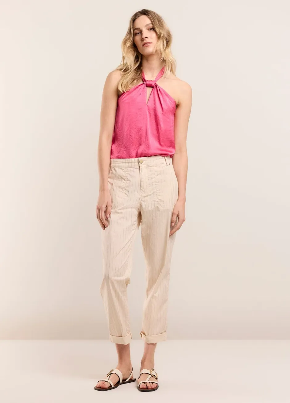 Vrouwen Summum Woman Broek Met Metallic Streep