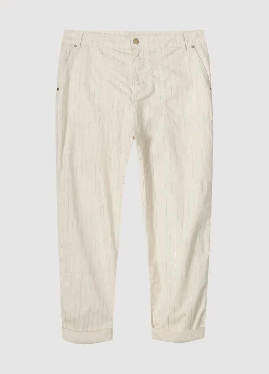 Vrouwen Summum Woman Broek Met Metallic Streep