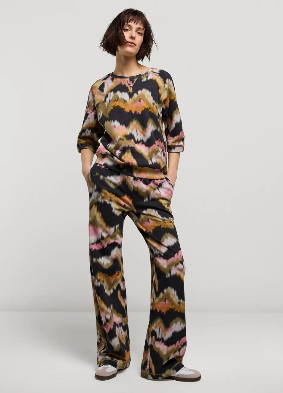 Vrouwen Summum Woman Broek Met Waterverf-Print