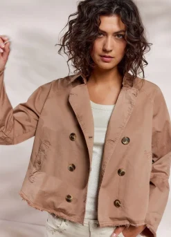 Vrouwen Summum Woman Cropped Trenchcoat
