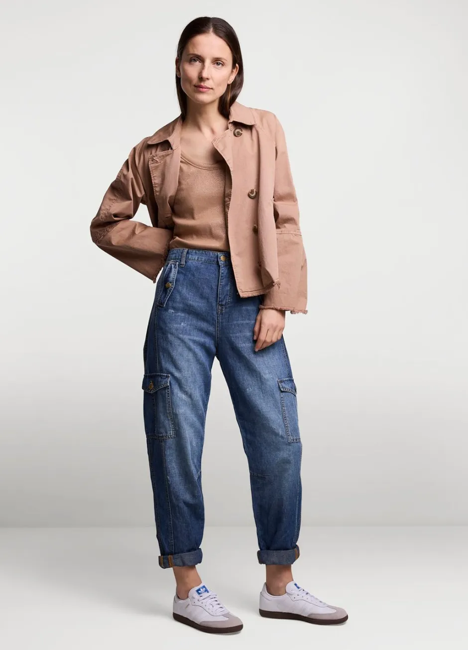 Vrouwen Summum Woman Denim Cargobroek