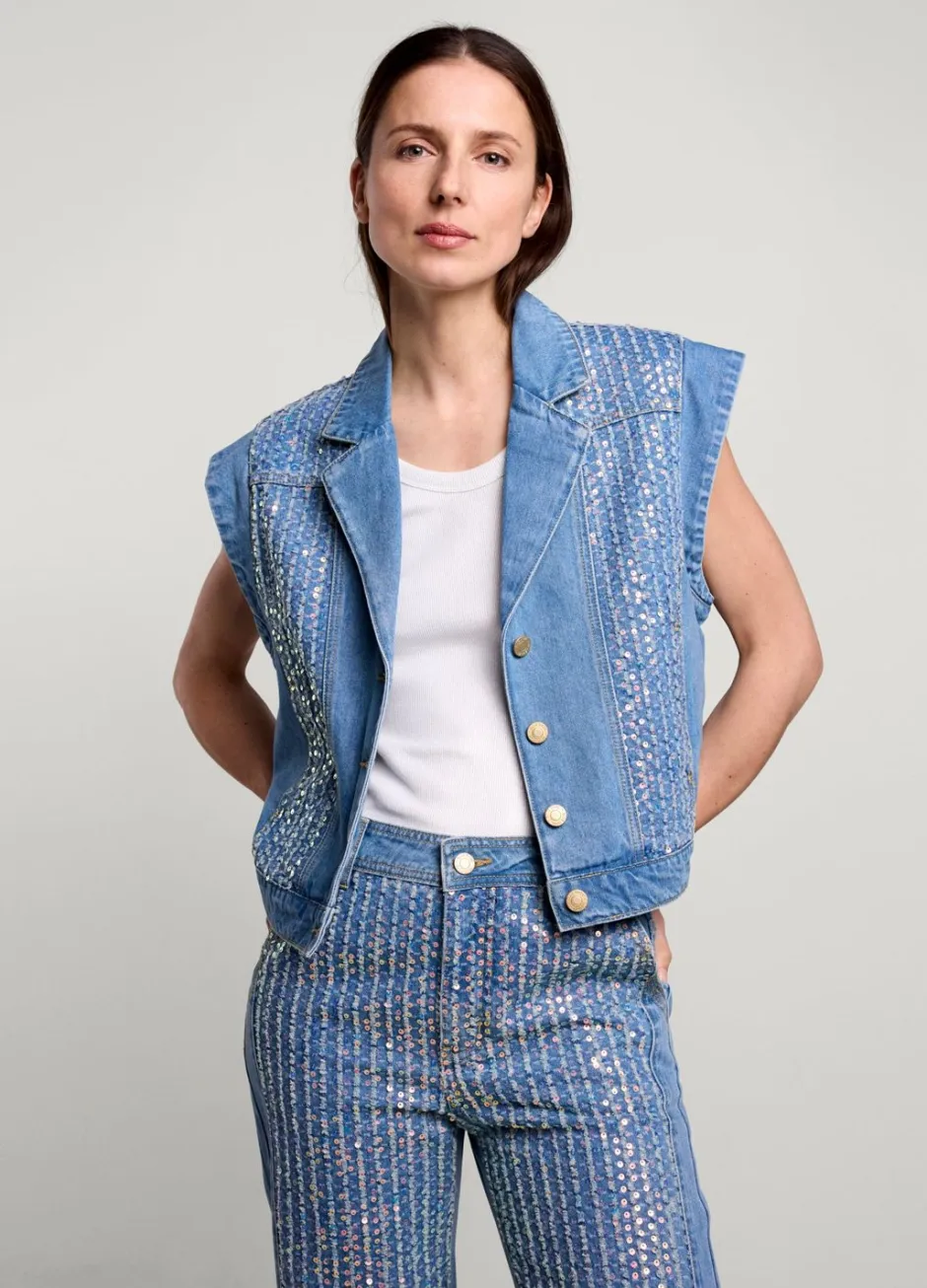 Vrouwen Summum Woman Denim Gilet