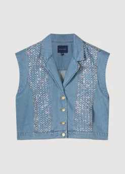 Vrouwen Summum Woman Denim Gilet