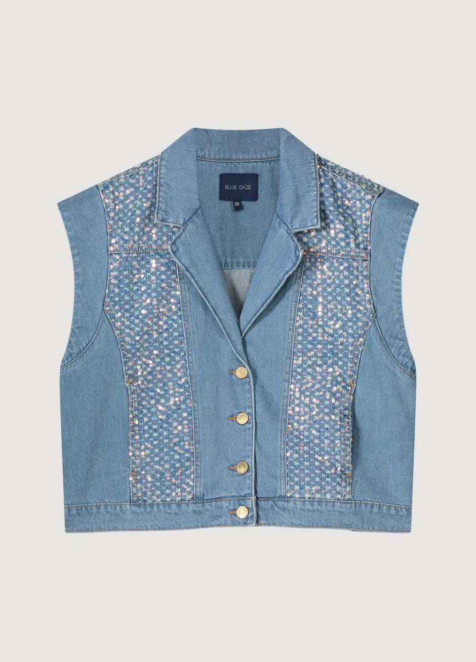 Vrouwen Summum Woman Denim Gilet