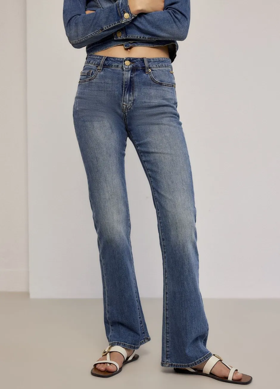 Vrouwen Summum Woman Flared Blue Daze Denim