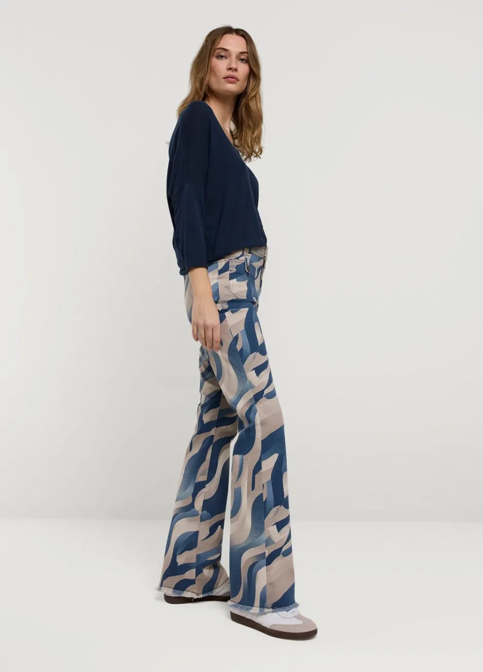 Vrouwen Summum Woman Flared Broek Met Print