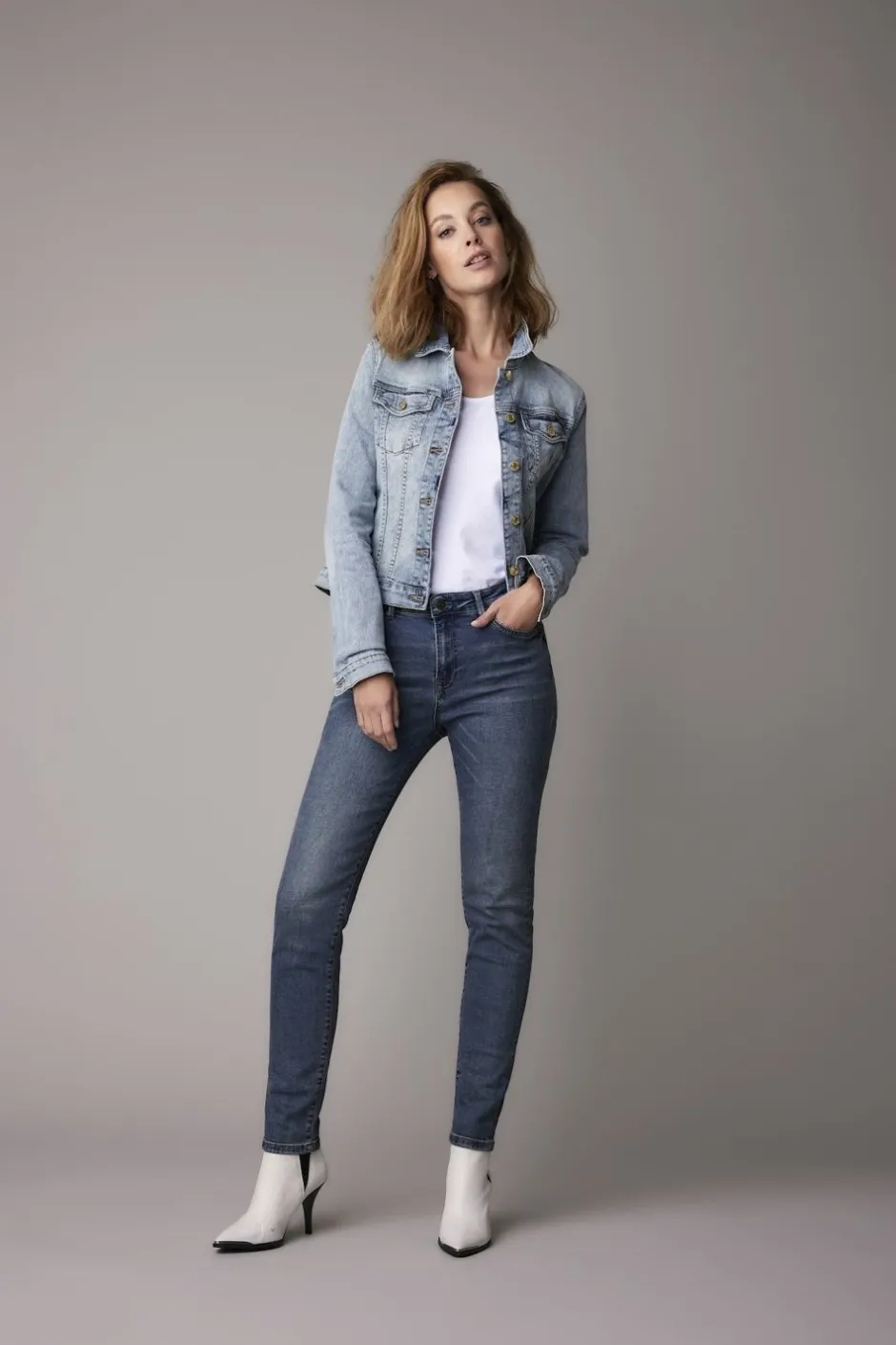 Vrouwen Summum Woman Getailleerd Blue Daze-Spijkerjasje