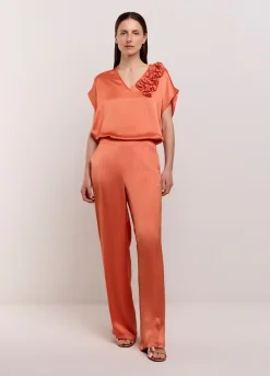 Vrouwen Summum Woman Glanzende Lange Broek