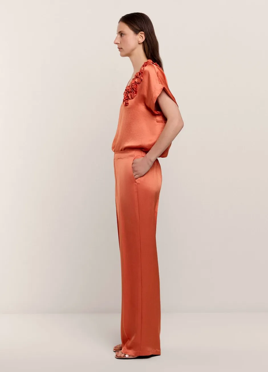 Vrouwen Summum Woman Glanzende Lange Broek