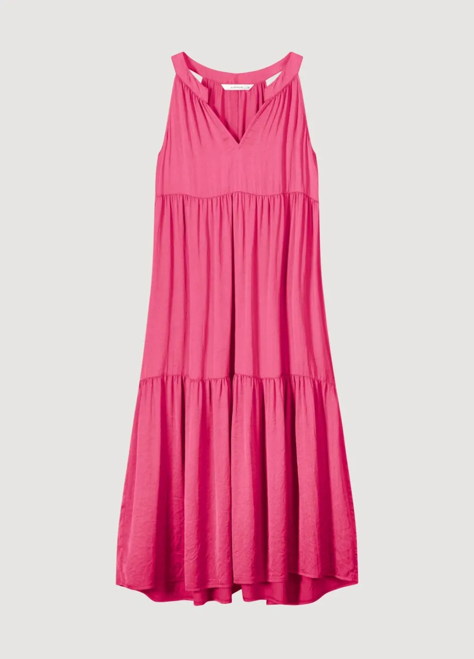 Vrouwen Summum Woman Glanzende Strokenjurk