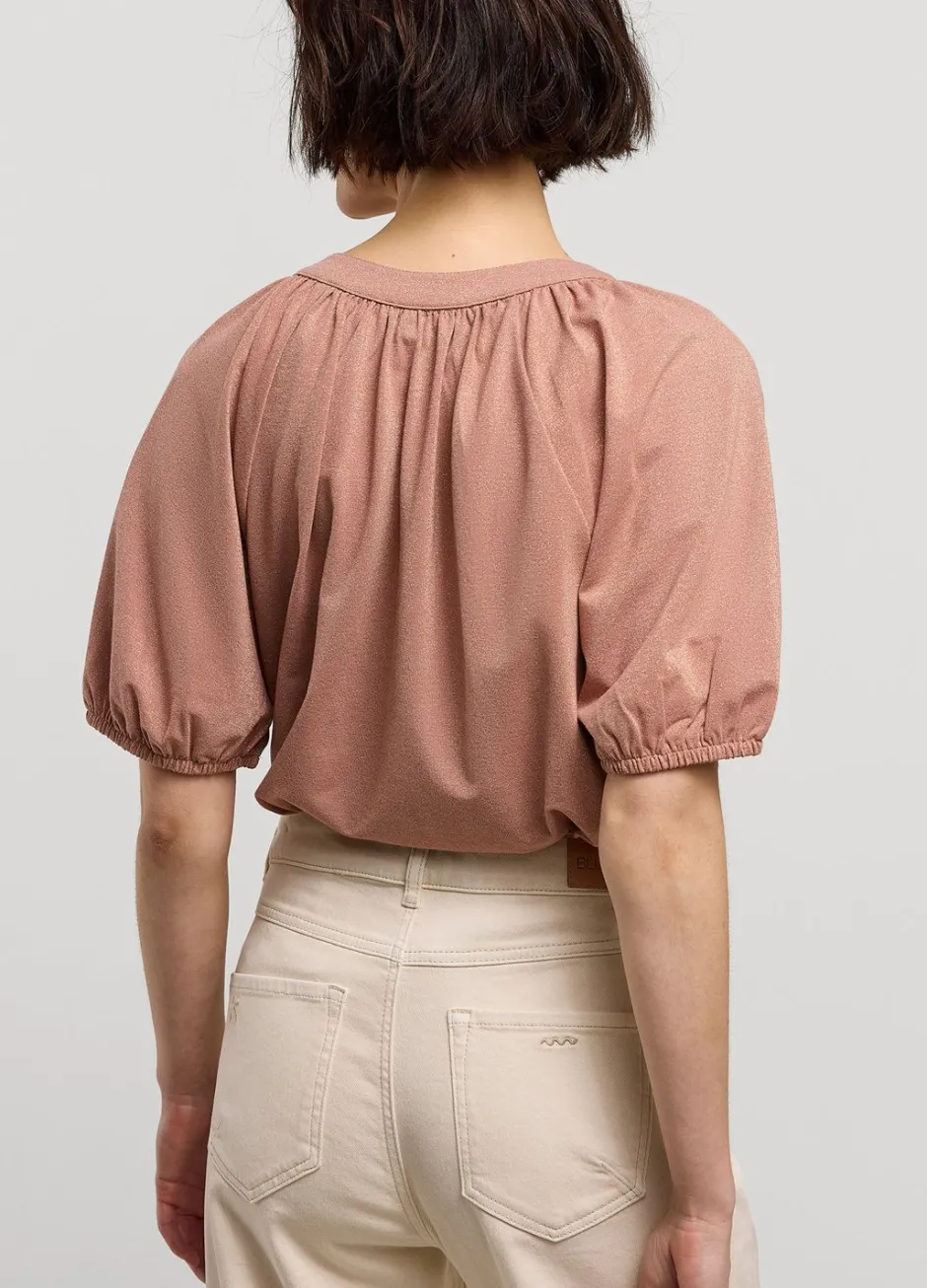 Vrouwen Summum Woman Glimmende Lurex Top