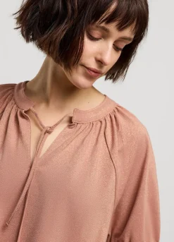 Vrouwen Summum Woman Glimmende Lurex Top