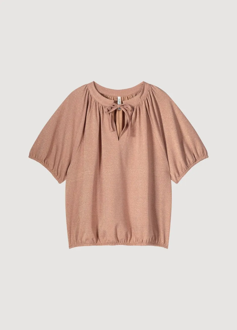 Vrouwen Summum Woman Glimmende Lurex Top