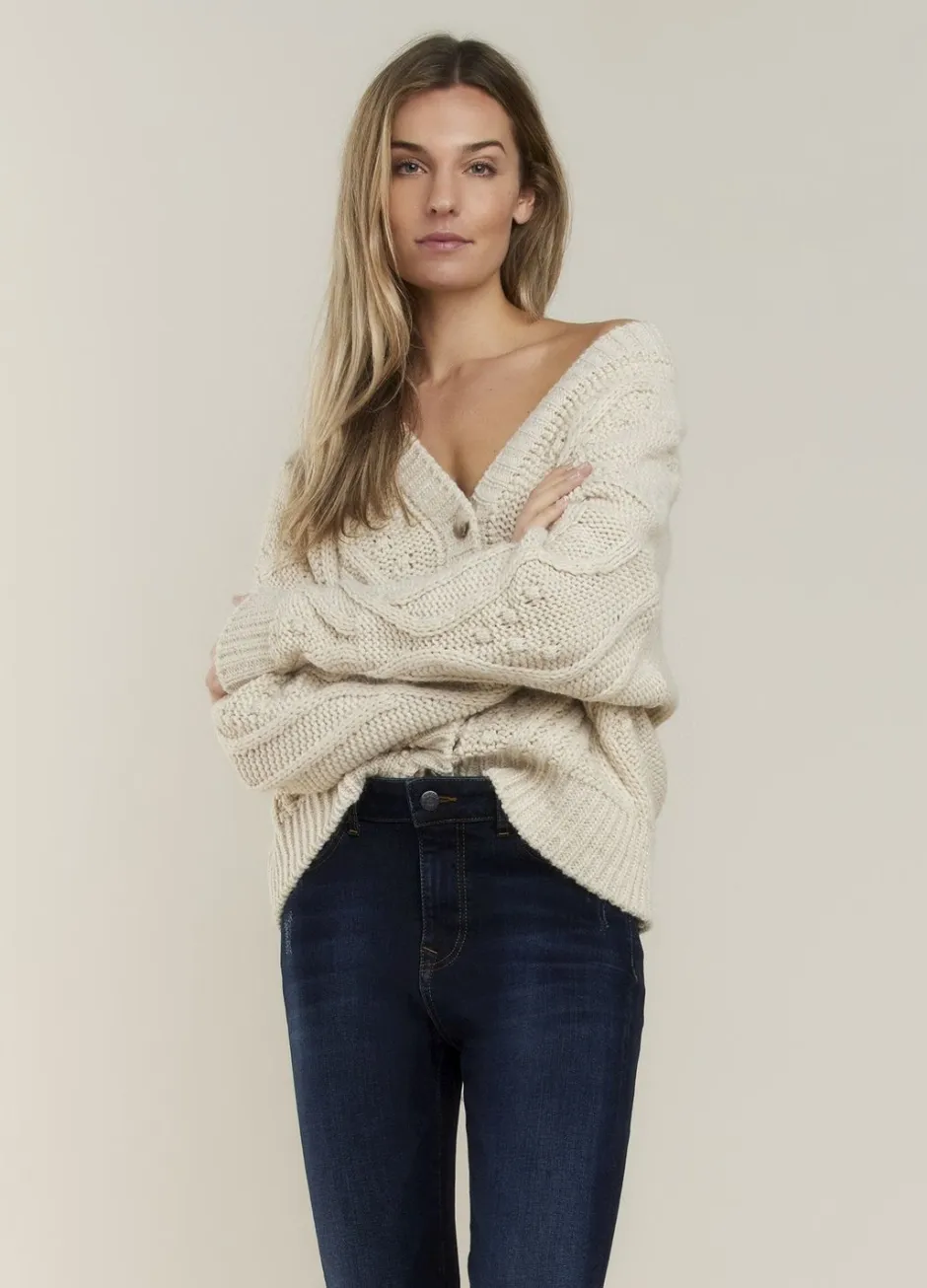 Vrouwen Summum Woman Grofgebreid Zacht Vest