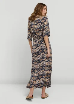 Vrouwen Summum Woman Ikatprint Jurk Met Polokraag