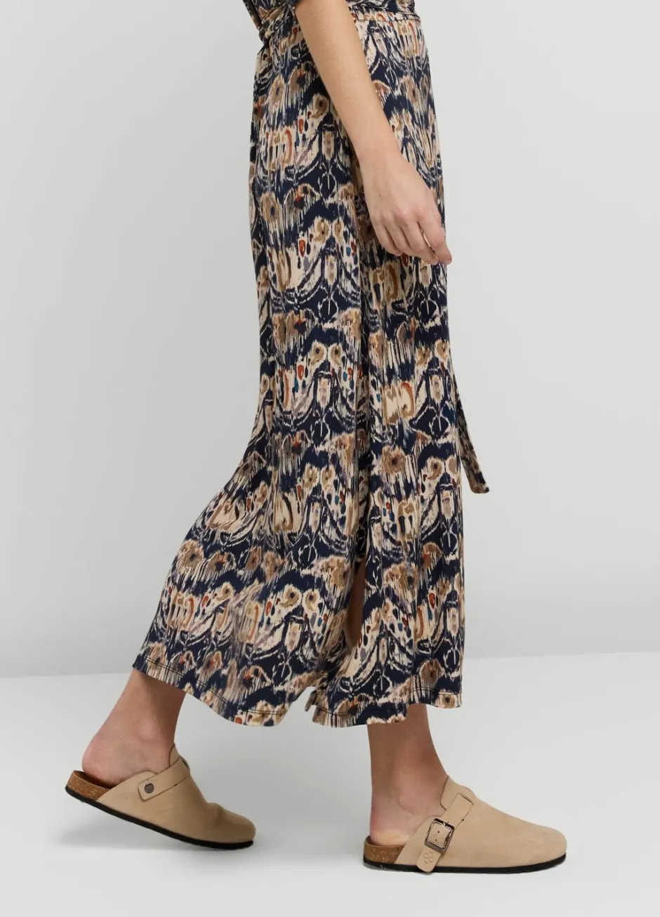 Vrouwen Summum Woman Ikatprint Jurk Met Polokraag