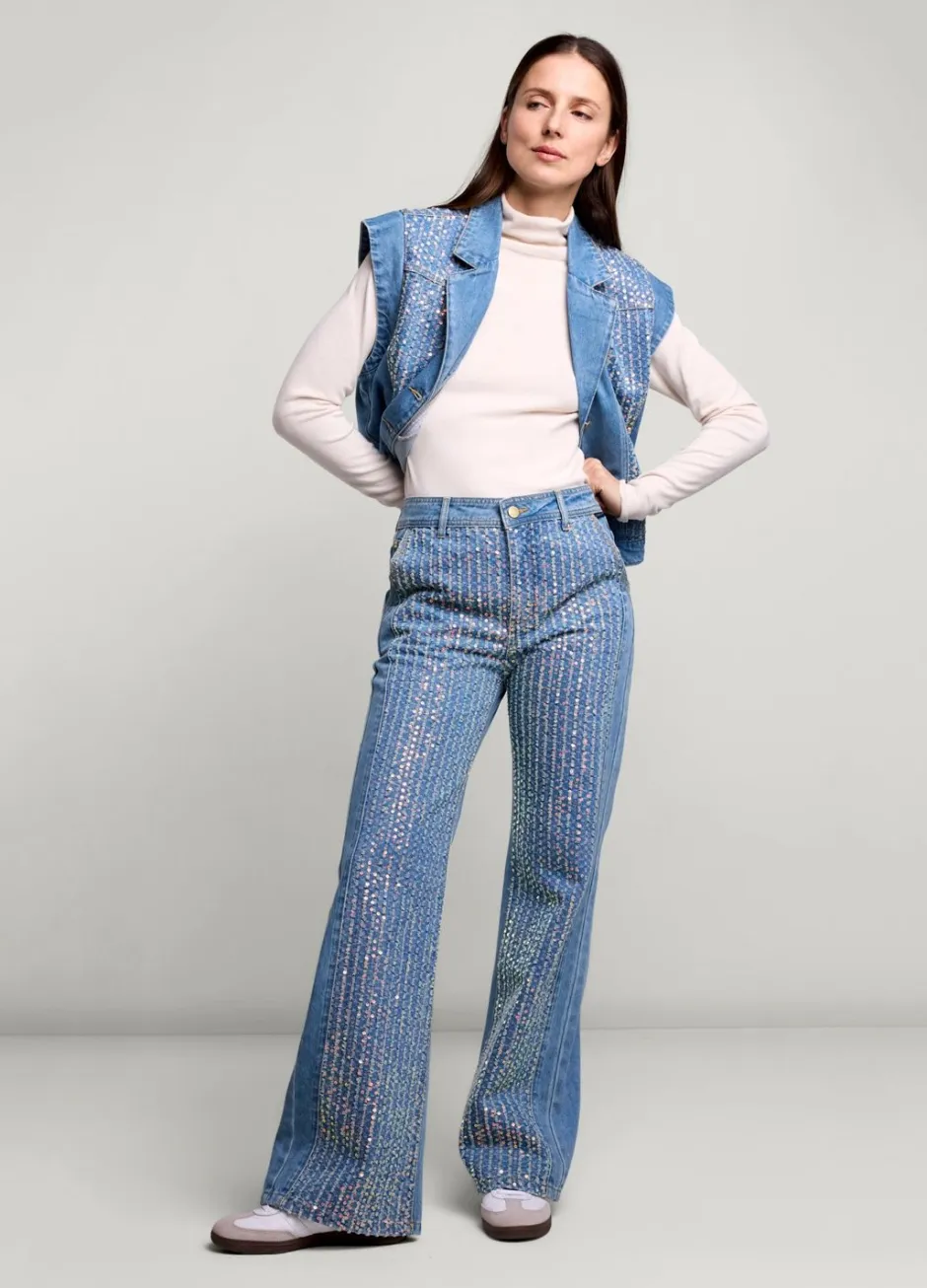 Vrouwen Summum Woman Jeans Met Pailletten