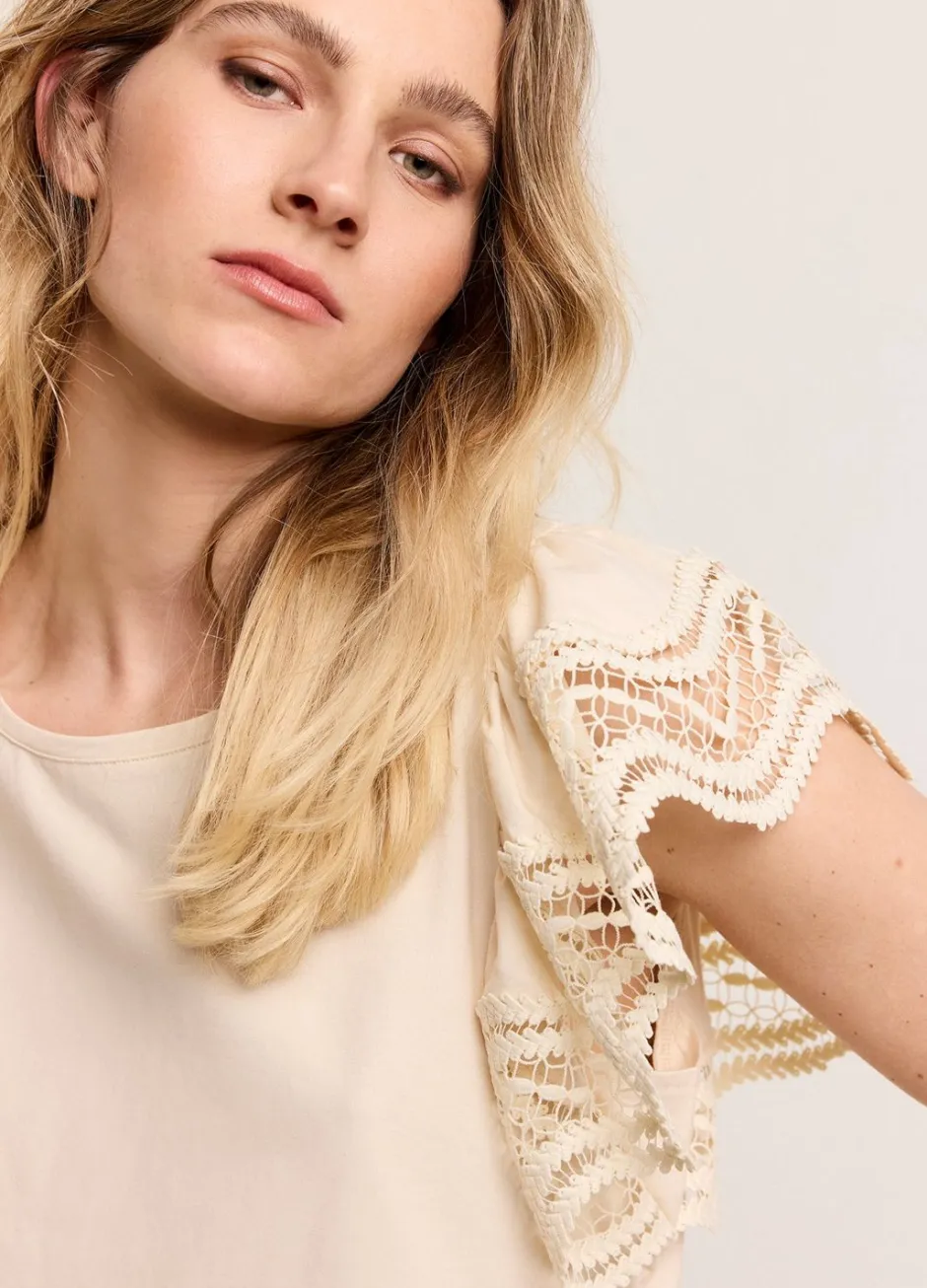 Vrouwen Summum Woman Jersey Top Met Kant