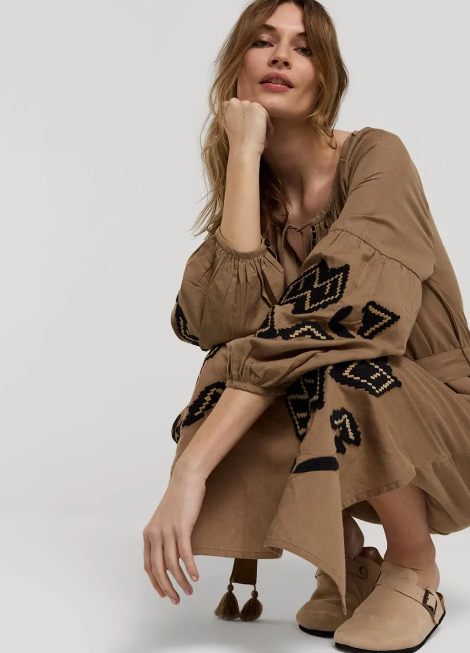 Vrouwen Summum Woman Lange Jurk Met Borduur