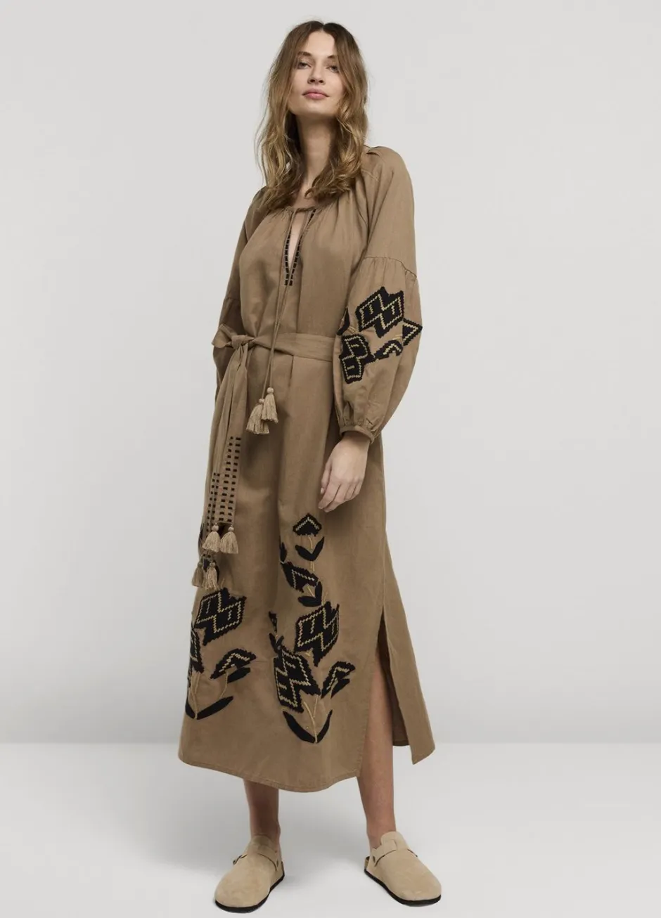 Vrouwen Summum Woman Lange Jurk Met Borduur