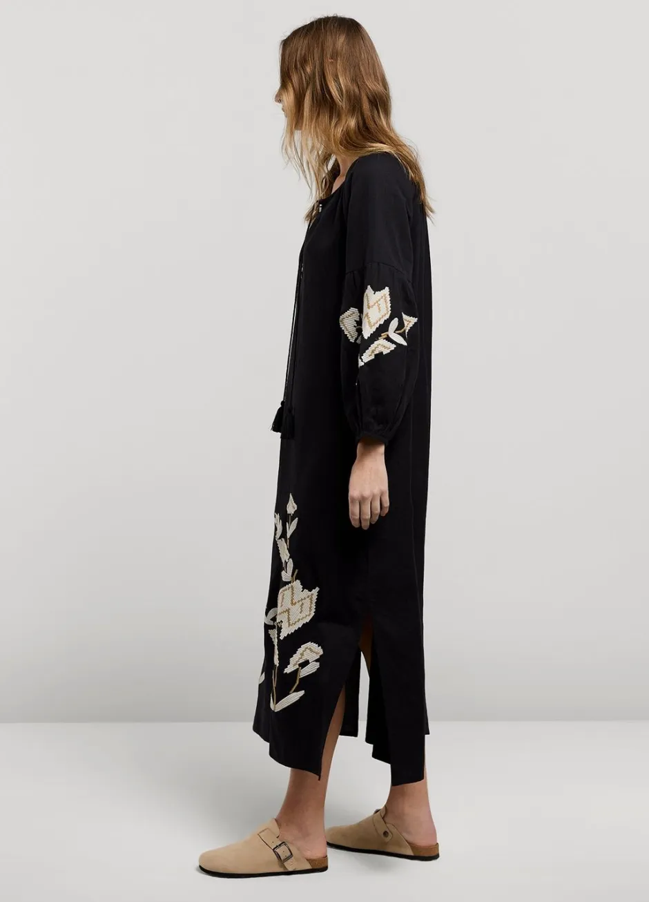 Vrouwen Summum Woman Lange Jurk Met Borduur