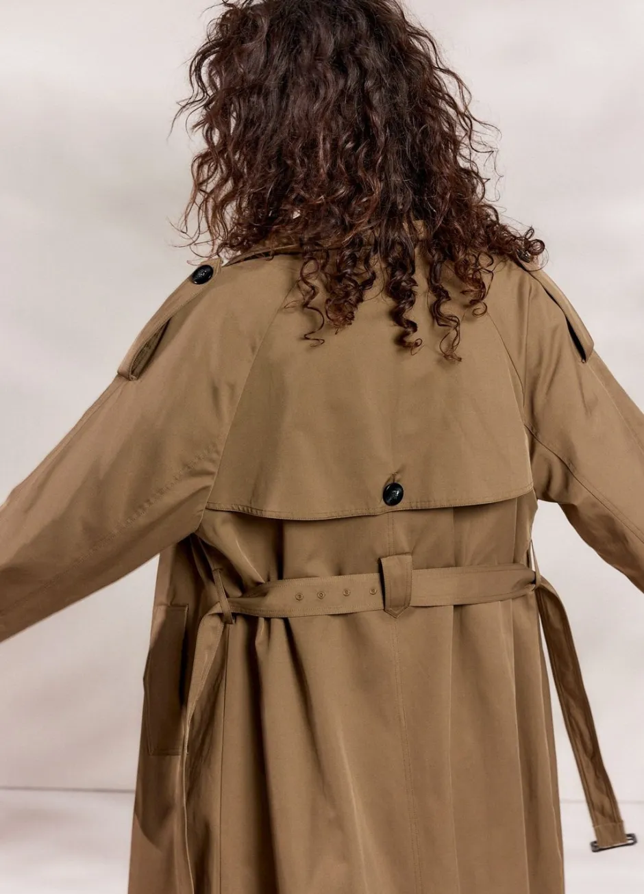 Vrouwen Summum Woman Lange Trenchcoat