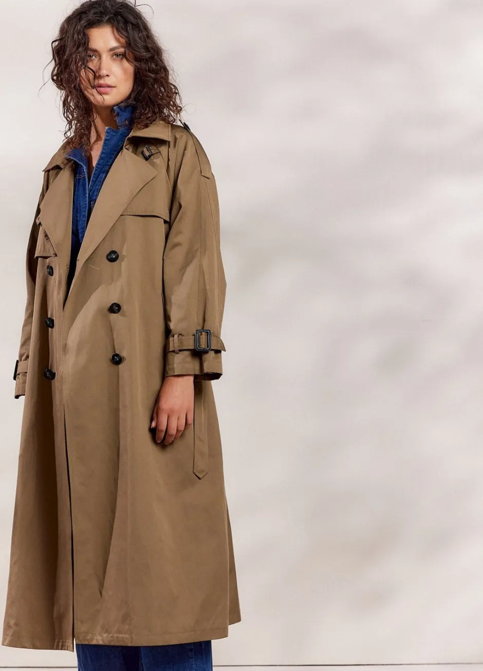 Vrouwen Summum Woman Lange Trenchcoat