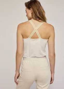 Vrouwen Summum Woman Luxury Basic Singlettop Met Gekruiste Schouderbanden