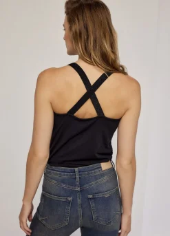 Vrouwen Summum Woman Luxury Basic Singlettop Met Gekruiste Schouderbanden