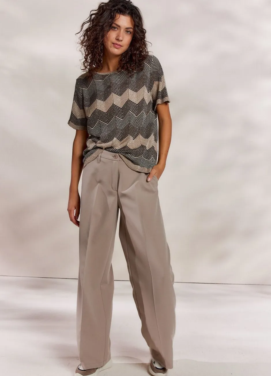 Vrouwen Summum Woman Metallic Zigzag Top