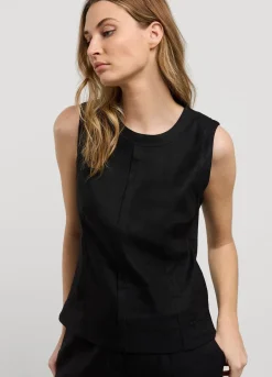 Vrouwen Summum Woman Mouwloze Top Linnenmix