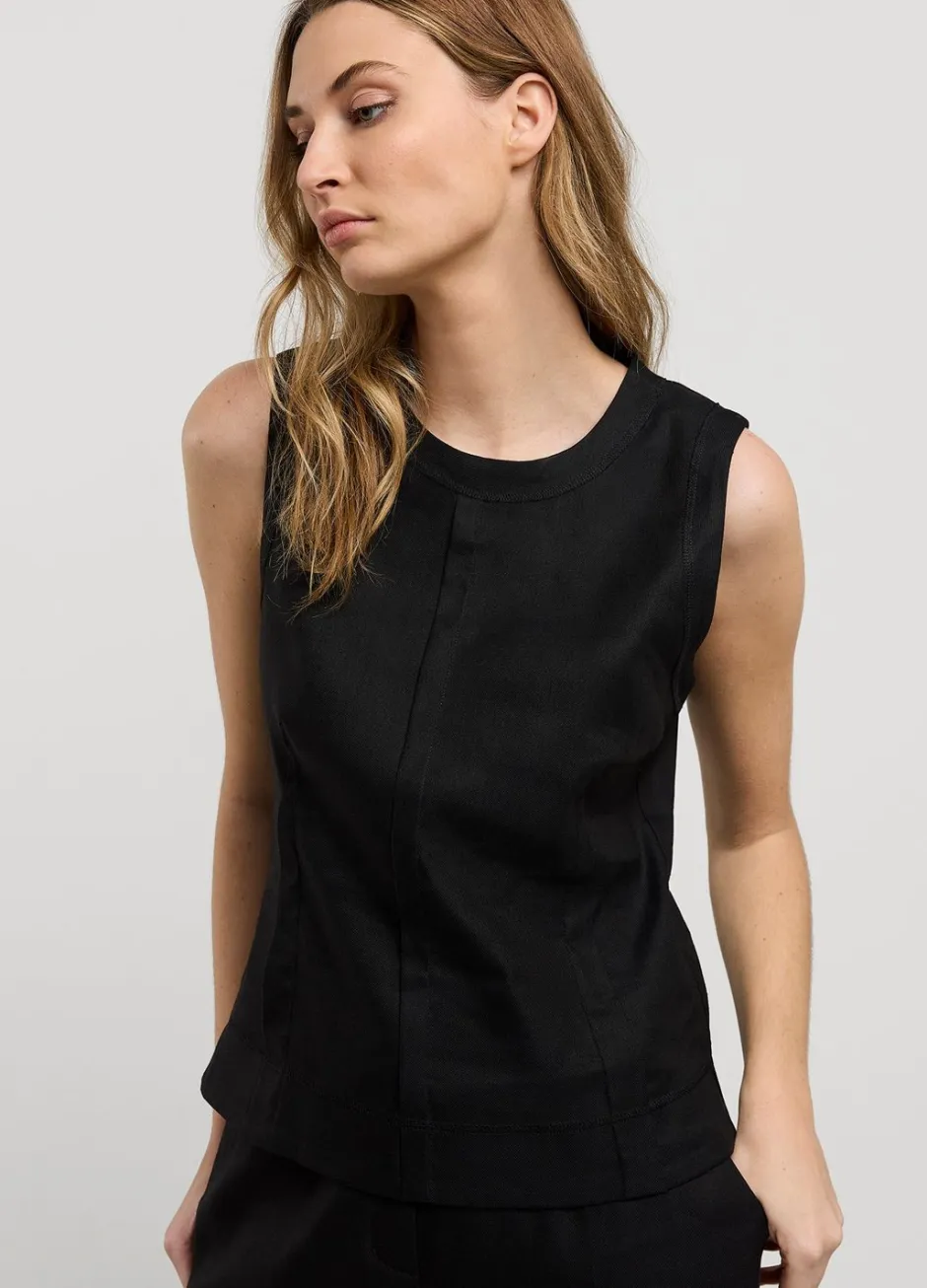 Vrouwen Summum Woman Mouwloze Top Linnenmix