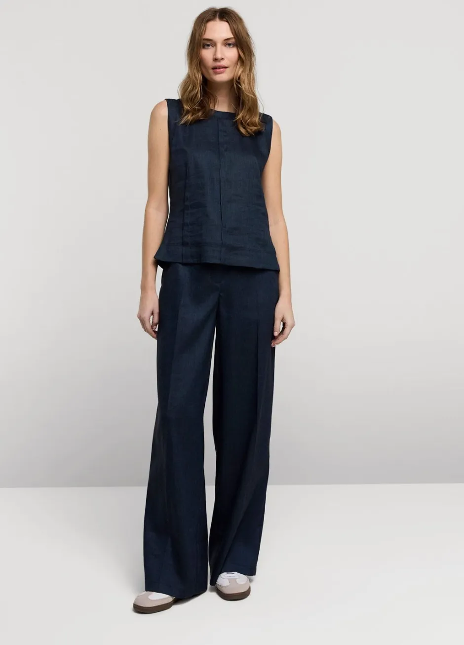 Vrouwen Summum Woman Mouwloze Top Linnenmix
