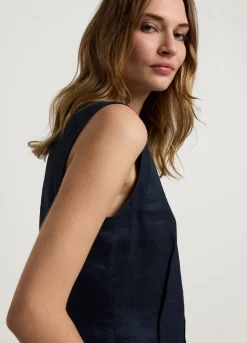 Vrouwen Summum Woman Mouwloze Top Linnenmix