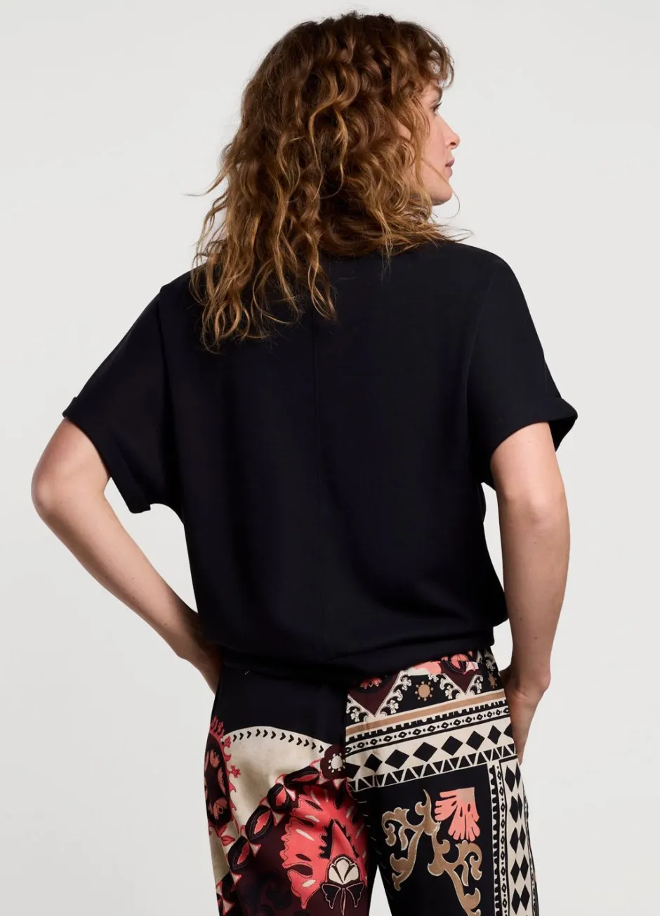 Vrouwen Summum Woman Scuba Top Met Korte Mouw