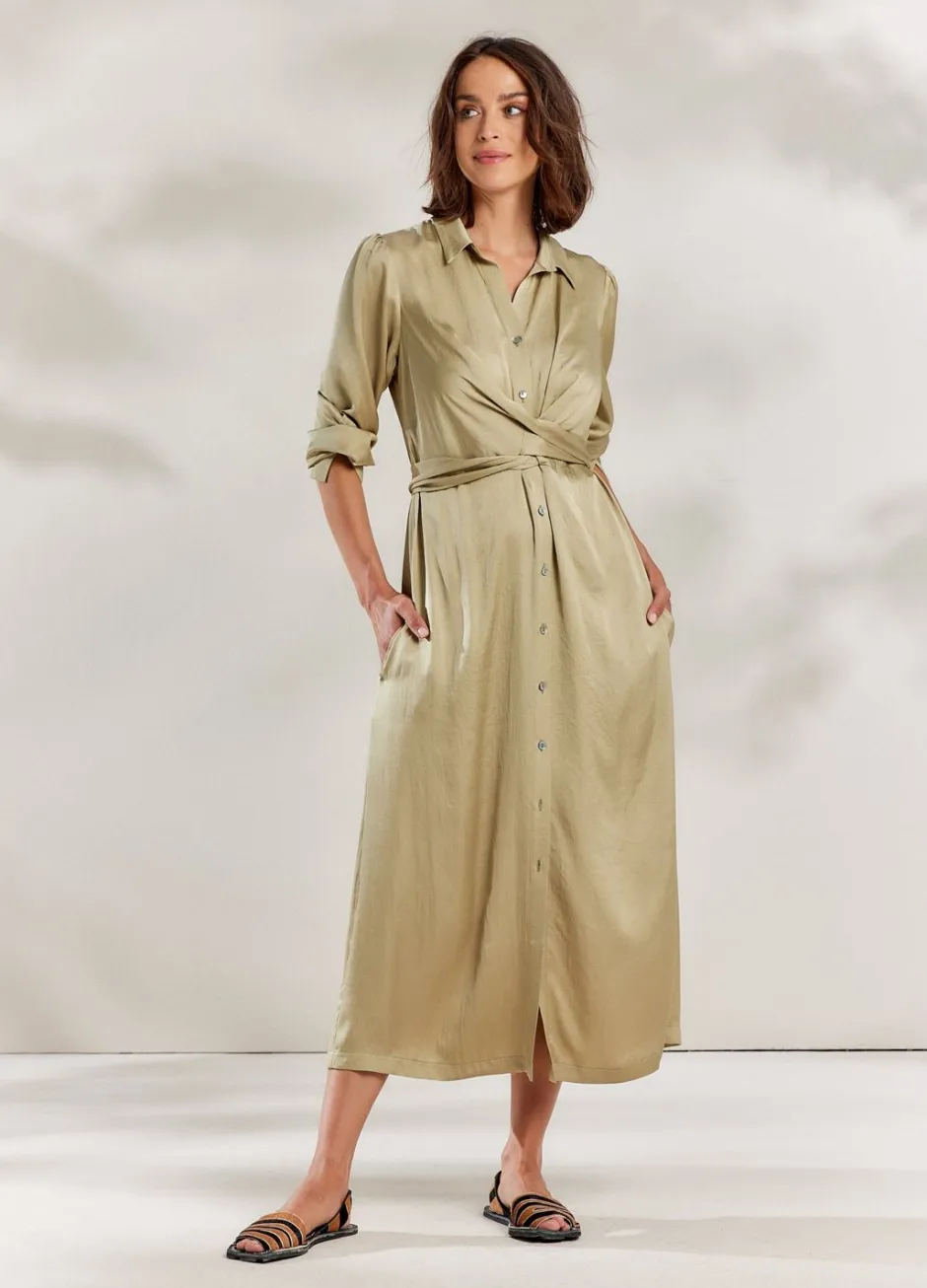 Vrouwen Summum Woman Silky Touch Doorknoopjurk
