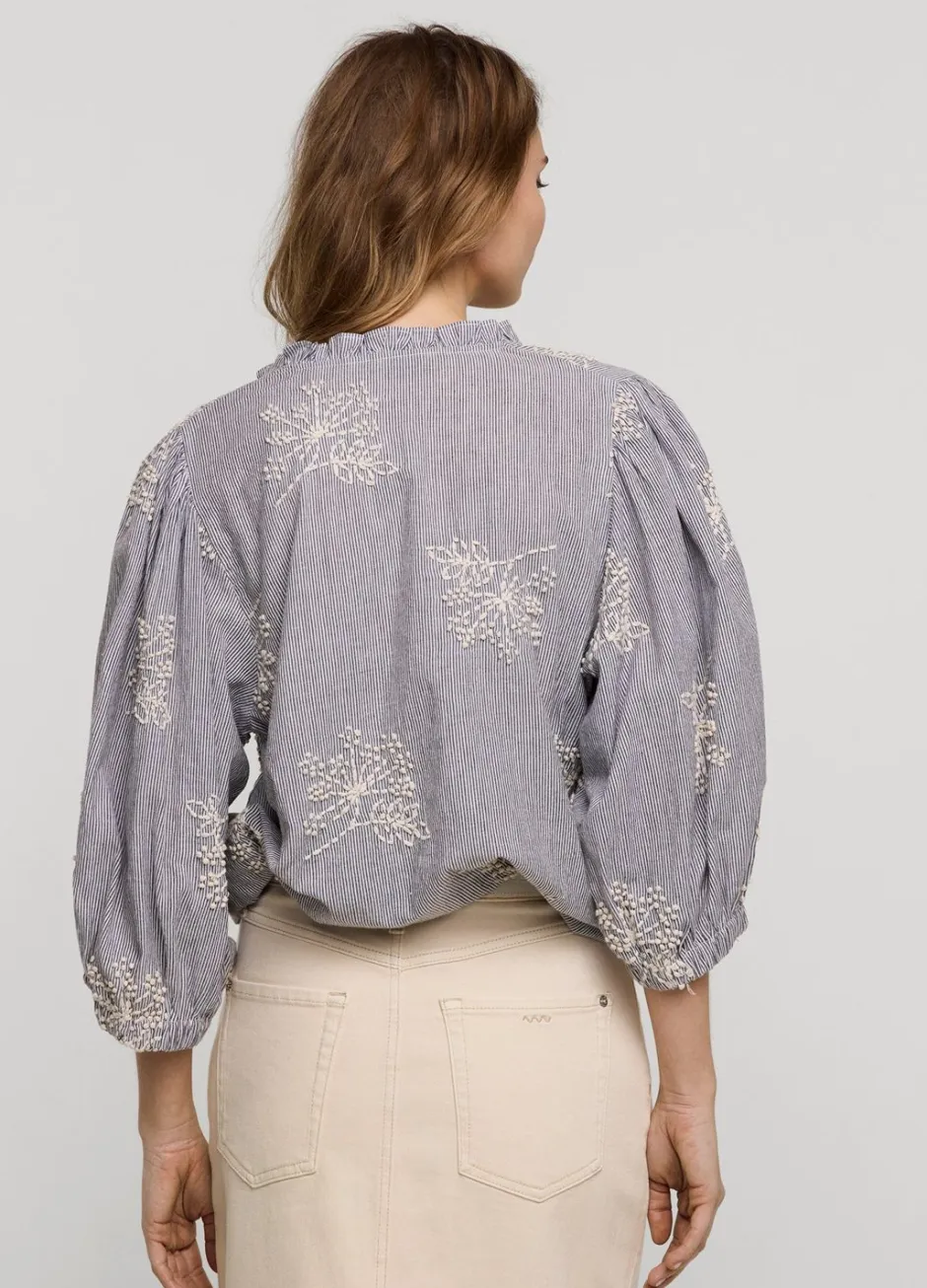 Vrouwen Summum Woman Streepjestop Met Bloemen
