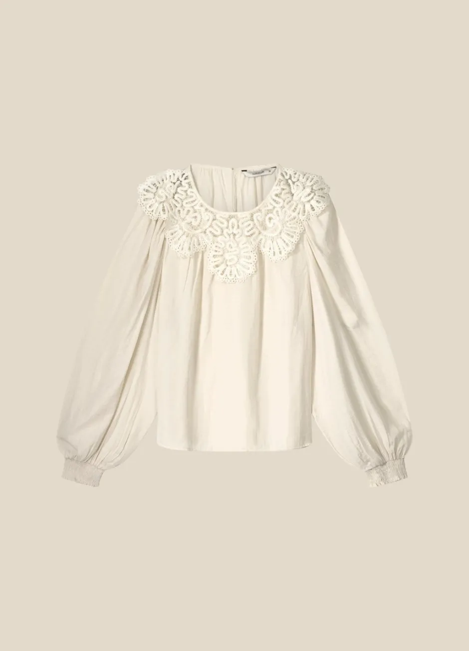 Vrouwen Summum Woman Top Illusie Kanten Hals