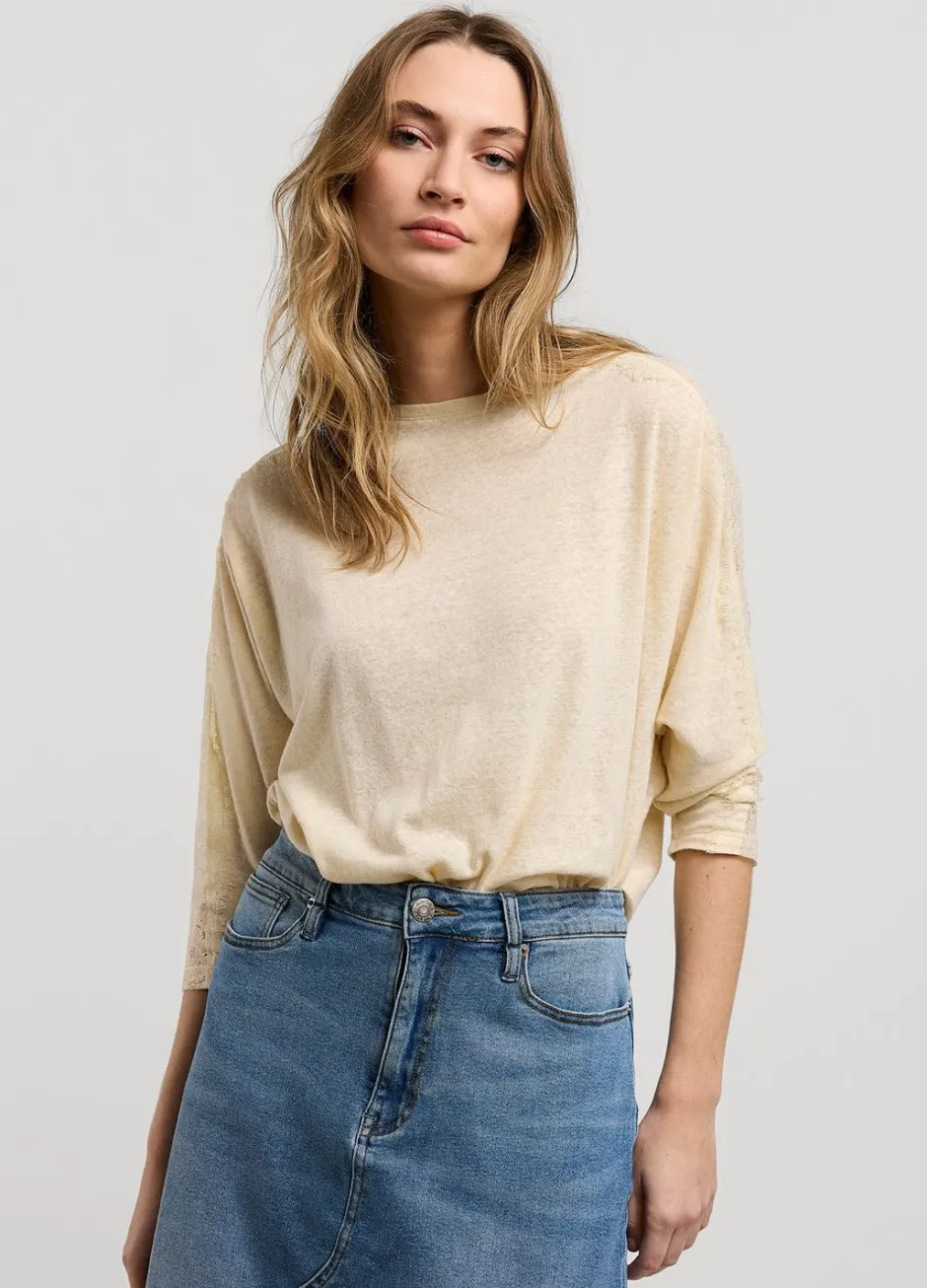 Vrouwen Summum Woman Top Met Kanten Mouw