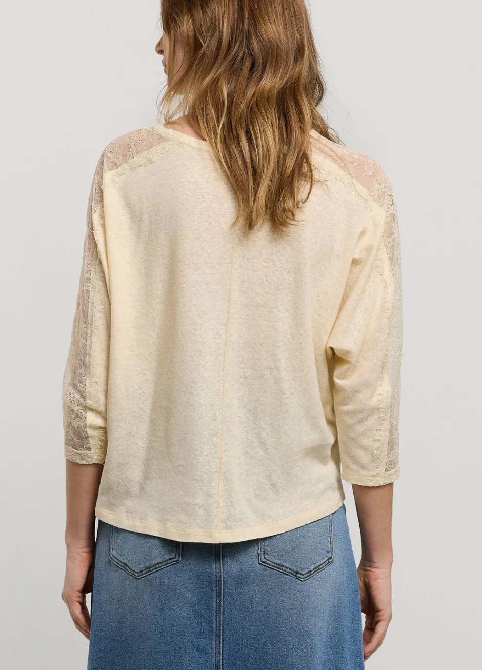 Vrouwen Summum Woman Top Met Kanten Mouw