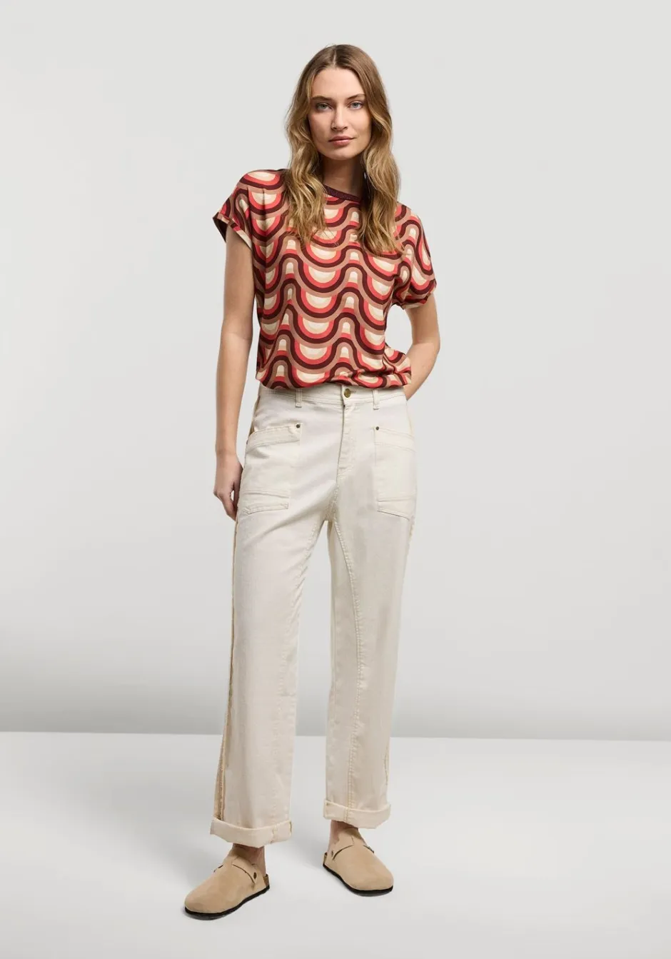 Vrouwen Summum Woman Top Met Retro Print