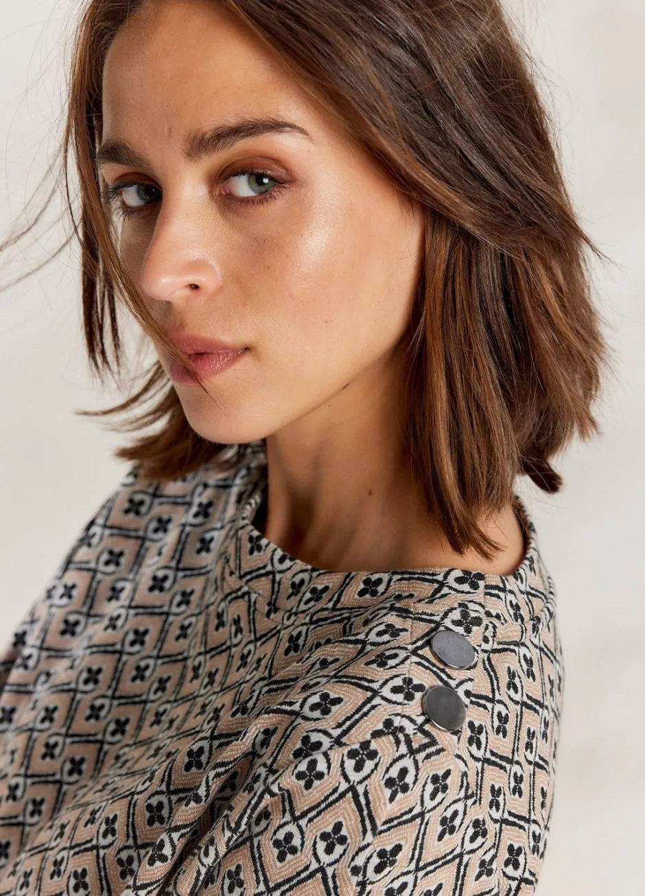 Vrouwen Summum Woman Top Met Ruitjes Jacquard